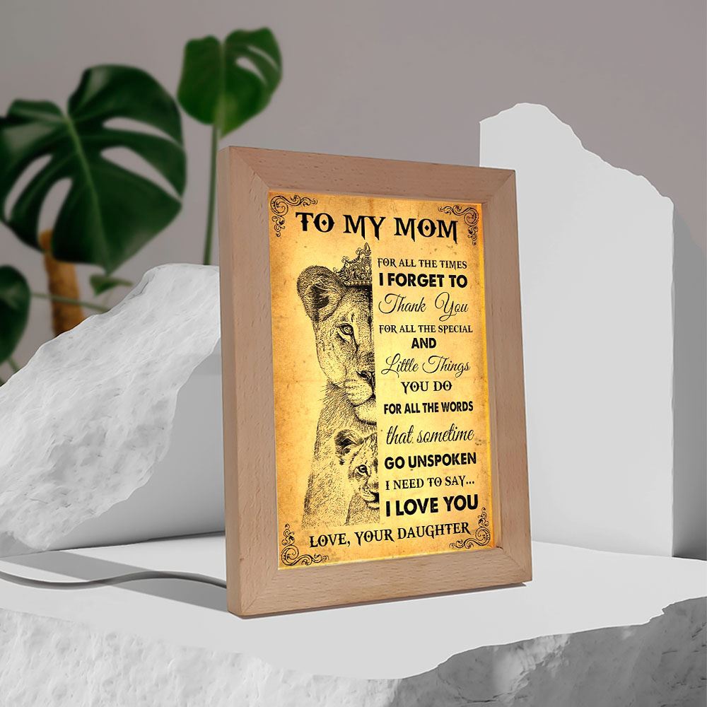 Thank You Mom Frame Lamp, Picture Frame Light, Frame Lamp, Mother’s Day Gifts Thank You Mom Frame Lamp, Picture Frame Light, Frame Lamp, Mother’s Day Gifts