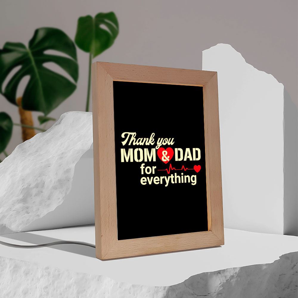 Thanks Mom And Dad Frame Lamp, Picture Frame Light, Frame Lamp, Mother’s Day Gifts Thanks Mom And Dad Frame Lamp, Picture Frame Light, Frame Lamp, Mother’s Day Gifts