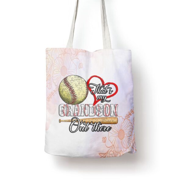 Thats My Grandson Out There Baseball Grandma Mothers Day Tote Bag, Mom Tote Bag, Tote Bags For Moms, Mother’s Day Gifts