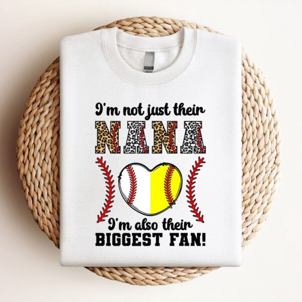 Their Biggest Fan Nana Softball Baseball Nana Grandma Premium Sweatshirt, Mother Sweatshirt, Sweatshirt For Mom, Mum Sweatshirt