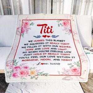 Titi Blanket From Niece Nephew We Hugged This Blanket Floral Personalized Blanket For Mom Mother s Day Gifts Blanket 2 b15bvb.jpg