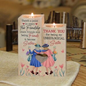 To Bestie Thank You For Being My Unbiological Sister Heart Candle Holders 2 Mother s Day Candlestick 1 wolt8a.jpg