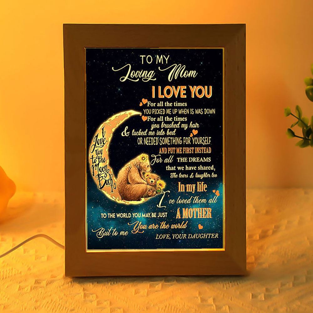 To Me You’Re The World Frame Lamp, Picture Frame Light, Frame Lamp, Mother’s Day Gifts