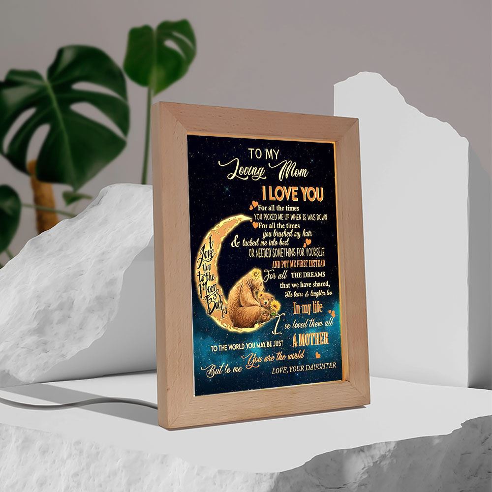 To Me You’Re The World Frame Lamp, Picture Frame Light, Frame Lamp, Mother’s Day Gifts