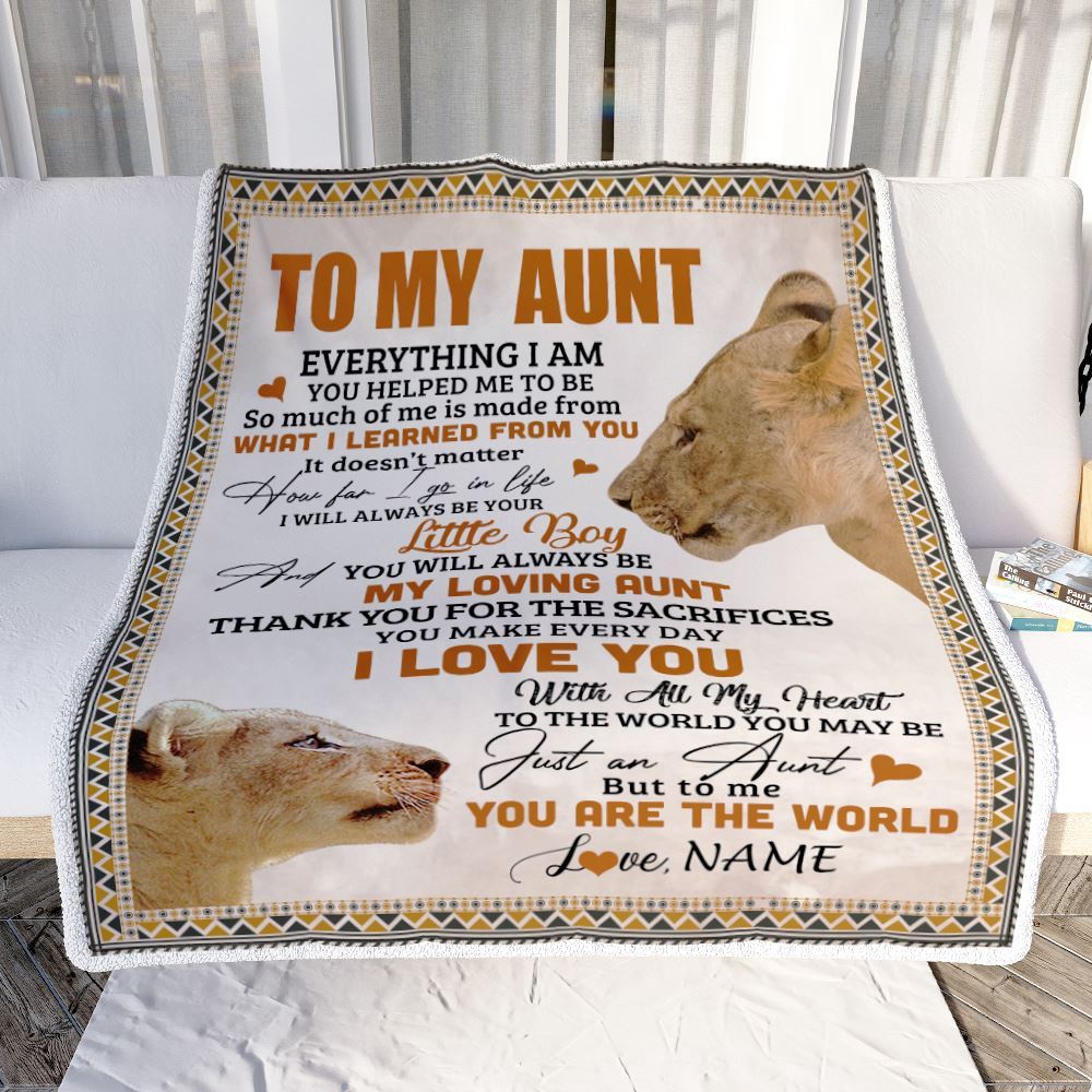 To My Aunt Blanket From Nephew Lion My Loving Father I Love You, Personalized Blanket For Mom, Mother’s Day Gifts Blanket To My Aunt Blanket From Nephew Lion My Loving Father I Love You, Personalized Blanket For Mom, Mother’s Day Gifts Blanket