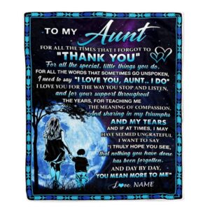 To My Aunt Blanket From Nephew Thank…