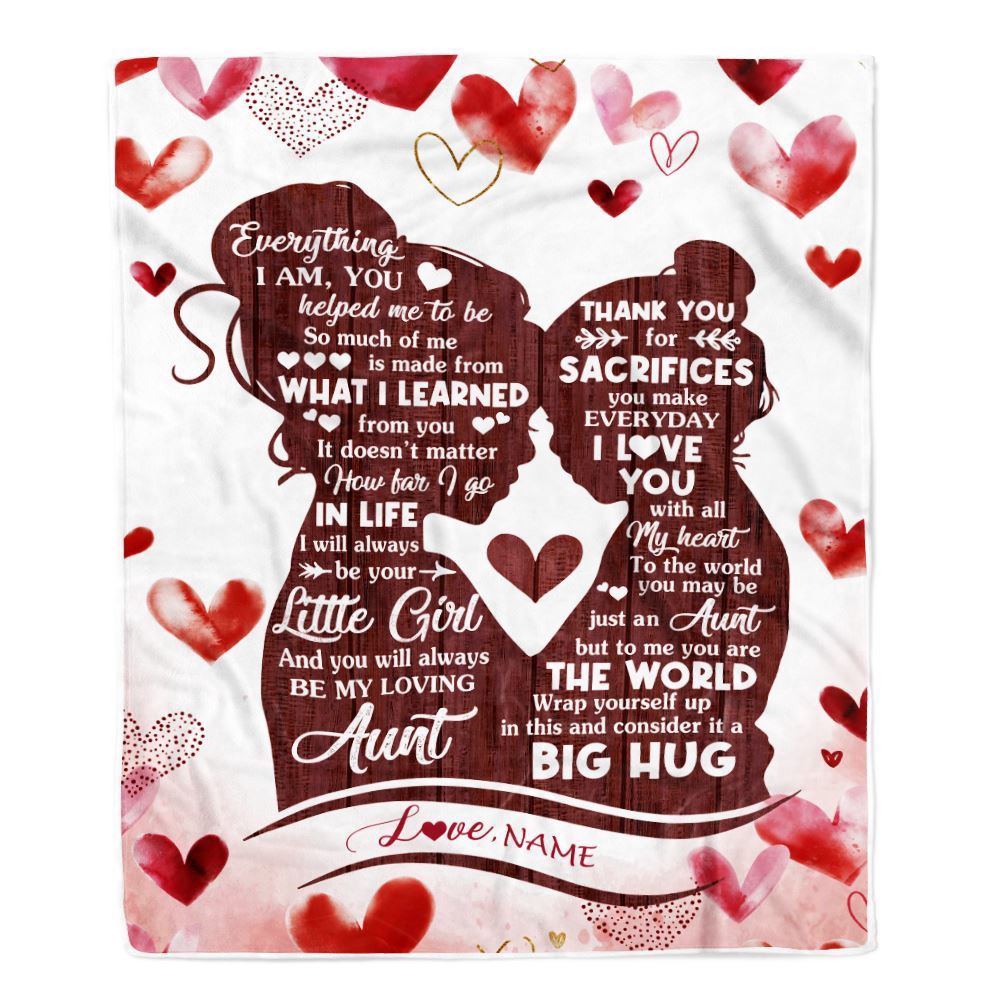 To My Aunt Blanket From Niece I Love You With All My Heart Thank You, Personalized Blanket For Mom, Mother’s Day Gifts Blanket To My Aunt Blanket From Niece I Love You With All My Heart Thank You, Personalized Blanket For Mom, Mother’s Day Gifts Blanket