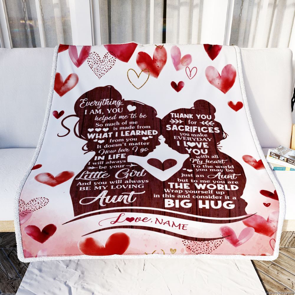 To My Aunt Blanket From Niece I Love You With All My Heart Thank You, Personalized Blanket For Mom, Mother’s Day Gifts Blanket To My Aunt Blanket From Niece I Love You With All My Heart Thank You, Personalized Blanket For Mom, Mother’s Day Gifts Blanket