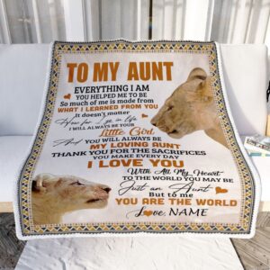 To My Aunt Blanket From Niece Lion My Loving Father I Love You Personalized Blanket For Mom Mother s Day Gifts Blanket 2 wwyeir.jpg