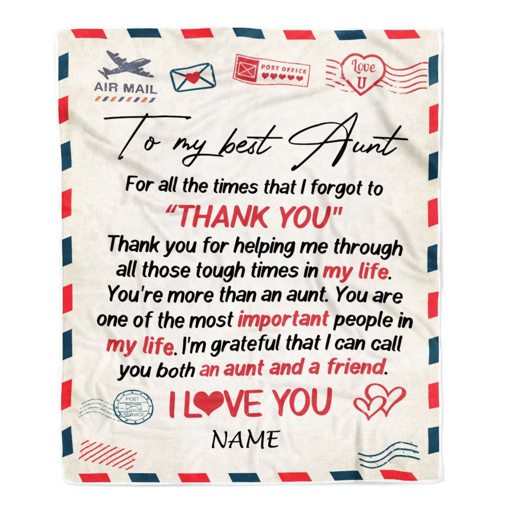 To My Aunt Blanket From Niece Nephew Air Mail Letter I Love You Best Aunt, Personalized Blanket For Mom, Mother’s Day Gifts Blanket To My Aunt Blanket From Niece Nephew Air Mail Letter I Love You Best Aunt, Personalized Blanket For Mom, Mother’s Day Gifts Blanket