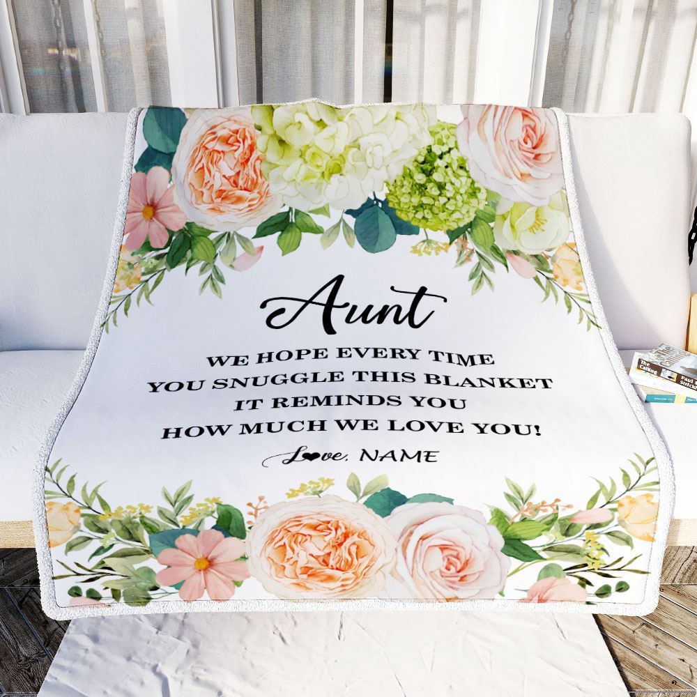 To My Aunt Blanket From Niece Nephew How Much We Love You Flower, Personalized Blanket For Mom, Mother’s Day Gifts Blanket To My Aunt Blanket From Niece Nephew How Much We Love You Flower, Personalized Blanket For Mom, Mother’s Day Gifts Blanket