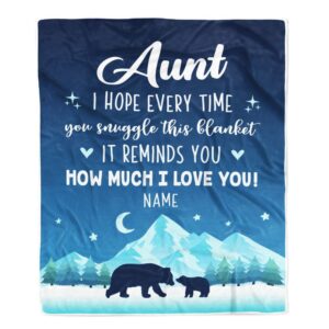 To My Aunt Blanket From Niece Nephew…