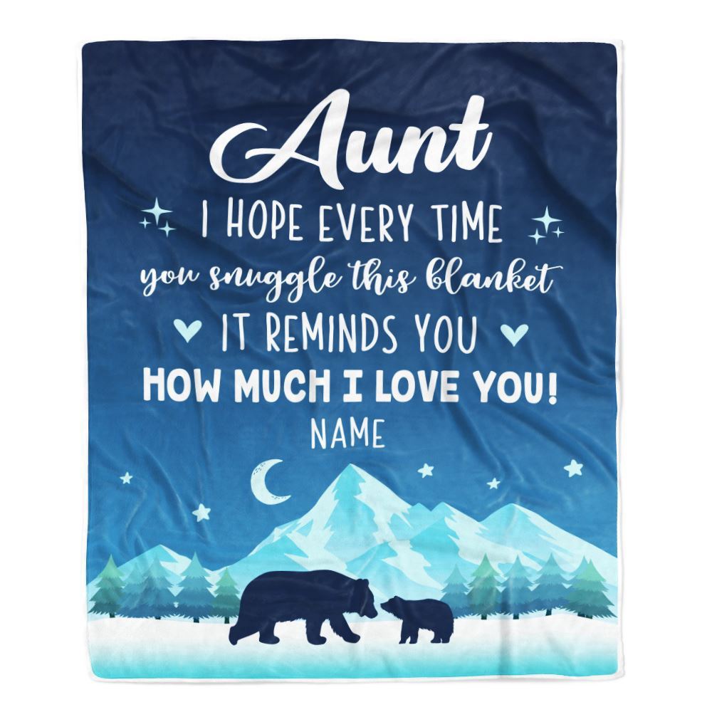 To My Aunt Blanket From Niece Nephew I Hope Every Time Bear, Personalized Blanket For Mom, Mother’s Day Gifts Blanket To My Aunt Blanket From Niece Nephew I Hope Every Time Bear, Personalized Blanket For Mom, Mother’s Day Gifts Blanket
