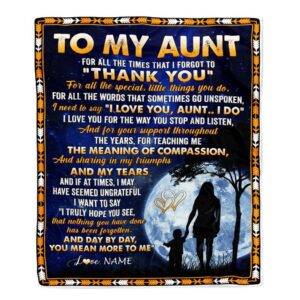 To My Aunt Blanket From Niece Nephew…