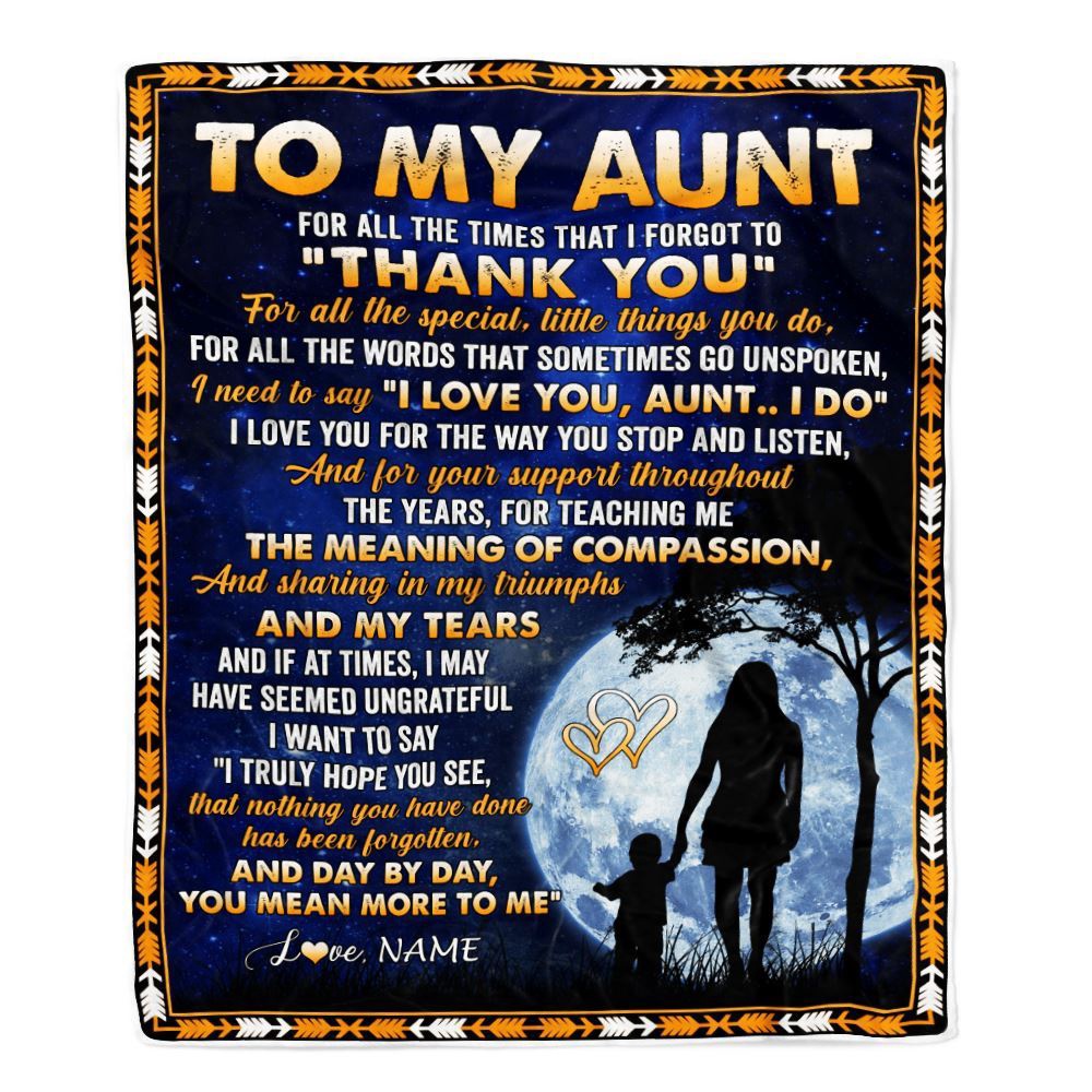 To My Aunt Blanket From Niece Nephew Thank You Grateful Love, Personalized Blanket For Mom, Mother’s Day Gifts Blanket To My Aunt Blanket From Niece Nephew Thank You Grateful Love, Personalized Blanket For Mom, Mother’s Day Gifts Blanket