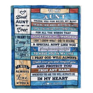 To My Aunt Blanket From Niece Nephew…