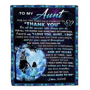 To My Aunt Blanket From Niece Thank…