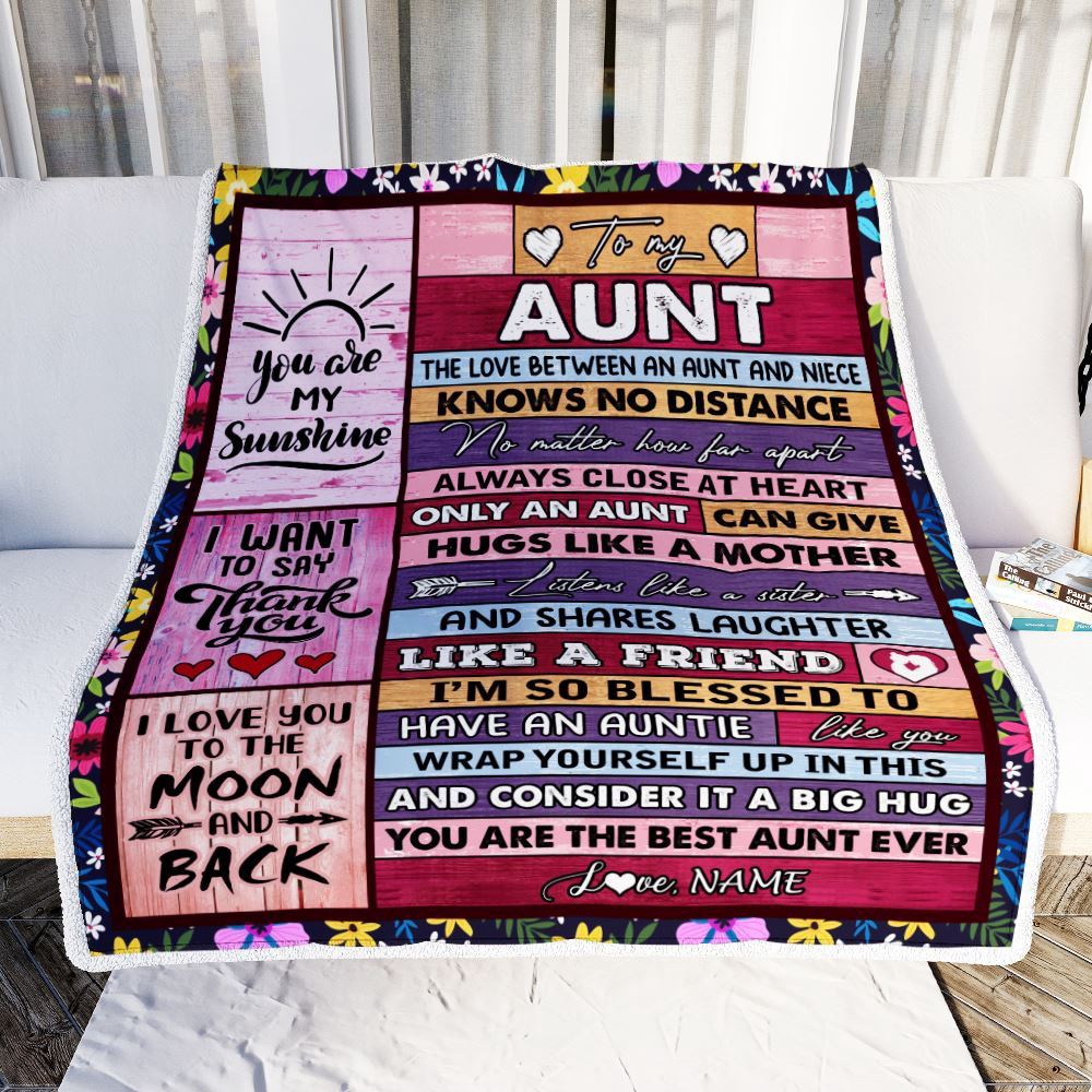 To My Aunt Blanket From Niece Wood The Love Between An Aunt And Niece, Personalized Blanket For Mom, Mother’s Day Gifts Blanket To My Aunt Blanket From Niece Wood The Love Between An Aunt And Niece, Personalized Blanket For Mom, Mother’s Day Gifts Blanket