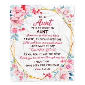 To My Aunt Blanket from Niece Nephew…