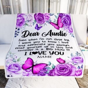 To My Auntie Blanket From Niece Nephew Butterfly Love And Appreciate Personalized Blanket For Mom Mother s Day Gifts Blanket 2 bqzwa9.jpg