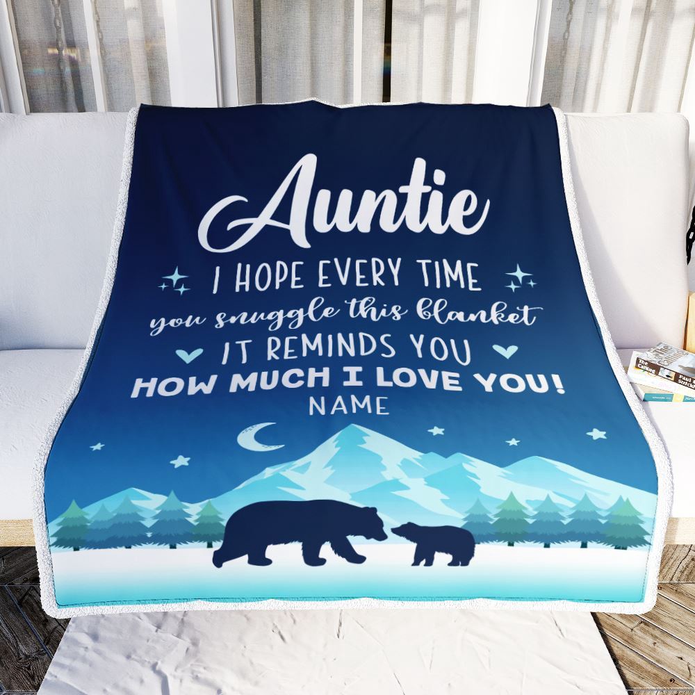 To My Auntie Blanket From Niece Nephew I Hope Every Time Bear, Personalized Blanket For Mom, Mother’s Day Gifts Blanket To My Auntie Blanket From Niece Nephew I Hope Every Time Bear, Personalized Blanket For Mom, Mother’s Day Gifts Blanket