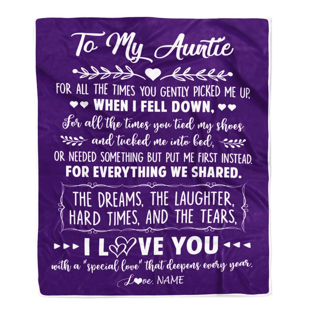 To My Auntie Blanket From Niece Nephew I Love You With A Special Love, Personalized Blanket For Mom, Mother’s Day Gifts Blanket