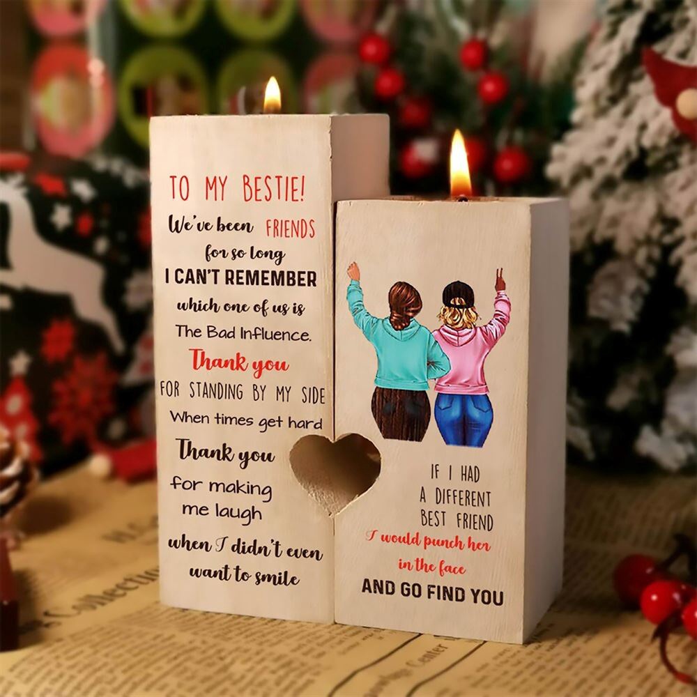 To My Bestie, If I Had A Different Best Friend I Would Punch Her In The Face And Go Find You Heart Candle Holders, Mothers Day Candle To My Bestie, If I Had A Different Best Friend I Would Punch Her In The Face And Go Find You Heart Candle Holders, Mothers Day Candle