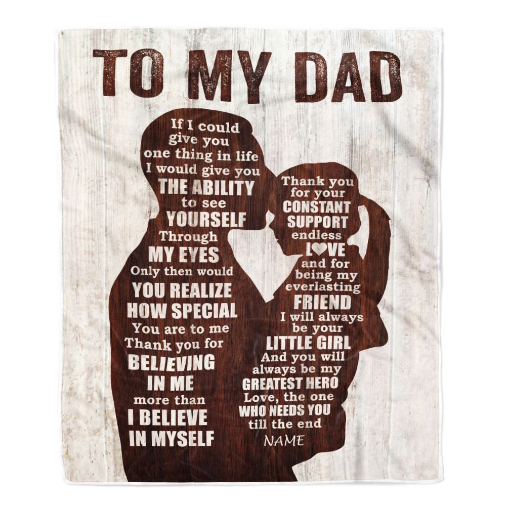 To My Dad Blanket from Daughter Wood Little Girl Thank you For Love Support, Personalized Blanket For Mom, Mother’s Day Gifts Blanket To My Dad Blanket from Daughter Wood Little Girl Thank you For Love Support, Personalized Blanket For Mom, Mother’s Day Gifts Blanket