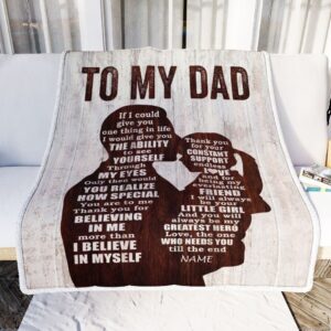 To My Dad Blanket from Daughter Wood Little Girl Thank you For Love Support Personalized Blanket For Mom Mother s Day Gifts Blanket 2 jhc3nx.jpg