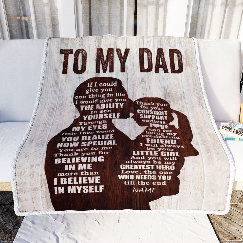 To My Dad Blanket from Daughter Wood Little Girl Thank you For Love Support, Personalized Blanket For Mom, Mother’s Day Gifts Blanket To My Dad Blanket from Daughter Wood Little Girl Thank you For Love Support, Personalized Blanket For Mom, Mother’s Day Gifts Blanket
