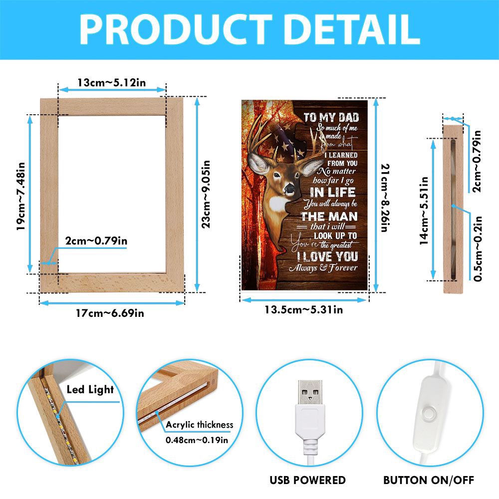 To My Dad Frame Lamp, Picture Frame Light, Frame Lamp, Mother’s Day Gifts To My Dad Frame Lamp, Picture Frame Light, Frame Lamp, Mother’s Day Gifts