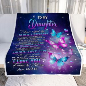 To My Daughter Butterfly Blanket From Mom Mother Every Day Laugh Love Live Mother Day Blanket Personalized Blanket For Mom 2 rfsnwj.jpg