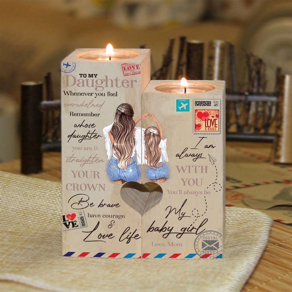 To My Daughter, I Am Always With You, You’Ll Always Be My Baby Girl Heart Candle Holders, Mothers Day Candle To My Daughter, I Am Always With You, You’Ll Always Be My Baby Girl Heart Candle Holders, Mothers Day Candle