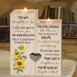 To My Daughter, In, Law Heart Candle…