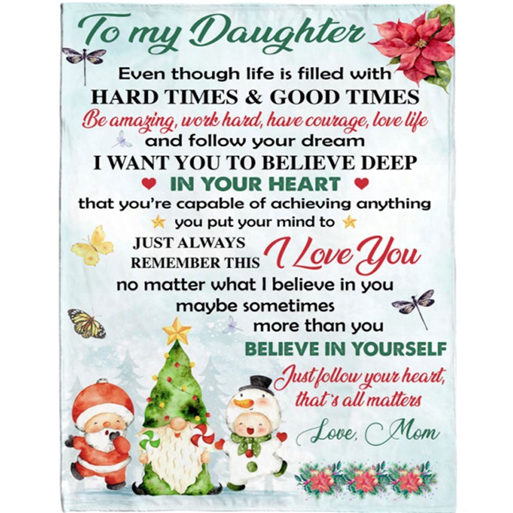 To My Daughter Mom Love You Christmas Xmas Gift Ideas Blanket, Blankets For Mothers Day To My Daughter Mom Love You Christmas Xmas Gift Ideas Blanket, Blankets For Mothers Day