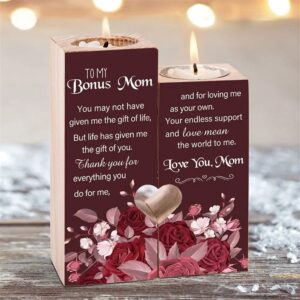 To My Dear Mom Heart Candle Holders,…