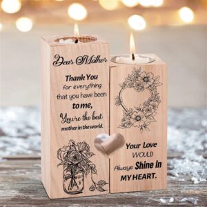 To My Dear Mother Heart Candle Holders,…