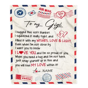 To My Gigi Blanket From Grandkids Grandson Air Mail Letter I Love You Mother Day Blanket Personalized Blanket For Mom 1 jd1xep.jpg