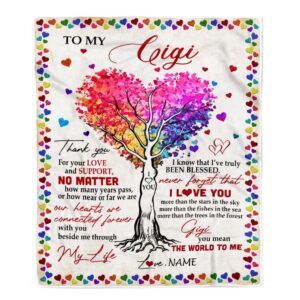 To My Gigi Blanket From Grandkids Never Forget That I Love You You Mean The World to Me Mother Day Blanket Personalized Blanket For Mom 1 iow8xj.jpg