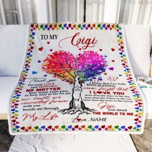 To My Gigi Blanket From Grandkids Never Forget That I Love You You Mean The World to Me Mother Day Blanket Personalized Blanket For Mom 2 v5sxki.jpg