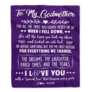To My Godmother Blanket From Goddaughter I Love You With A Special Love, Mother Day Blanket, Personalized Blanket For Mom