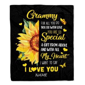 To My Grammy Blanket From Grandkids Granddaughter…