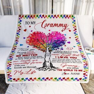 To My Grammy Blanket From Grandkids Never Forget That I Love You You Mean The World to Me Mother Day Blanket Personalized Blanket For Mom 2 q7yqii.jpg