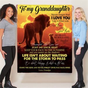 To My Granddaughter Brave Bold Beautiful Gift Ideas From Grandpa Lion Blanket Blankets For Mothers Day 3 bauobi.jpg