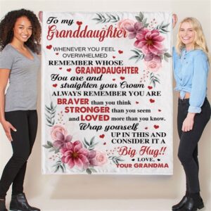 To My Granddaughter Braver Stronger Big Hug Grandma Love You Gift Ideas Blanket Blankets For Mothers Day 2 mos09b.jpg