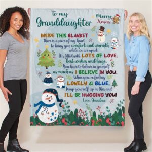 To My Granddaughter Christmas Gift Ideas Xmas Grandma Love You Blanket Blankets For Mothers Day 3 qjtwdf.jpg