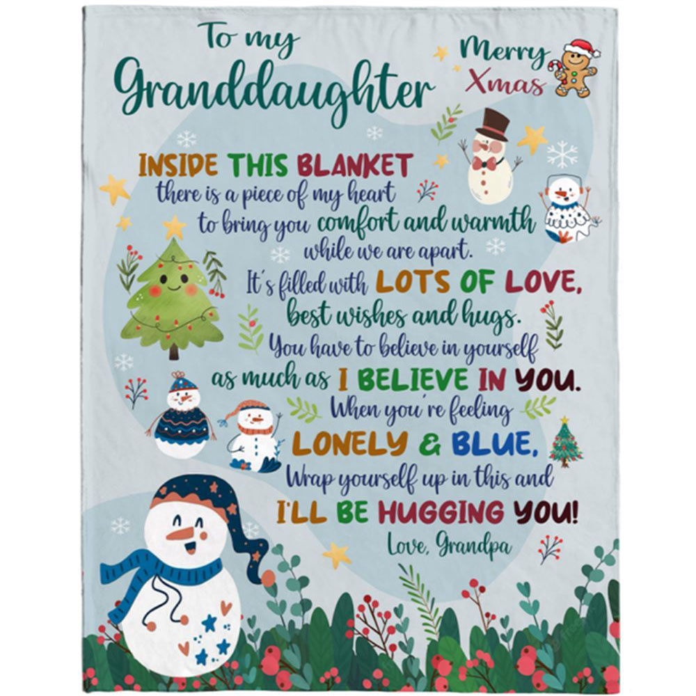 To My Granddaughter Christmas Gift Ideas Xmas Grandpa Love You Blanket, Blankets For Mothers Day To My Granddaughter Christmas Gift Ideas Xmas Grandpa Love You Blanket, Blankets For Mothers Day