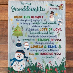 To My Granddaughter Christmas Gift Ideas Xmas Grandpa Love You Blanket Blankets For Mothers Day 2 gqnu3g.jpg
