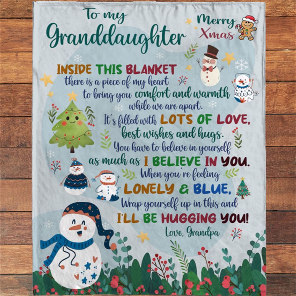 To My Granddaughter Christmas Gift Ideas Xmas Grandpa Love You Blanket, Blankets For Mothers Day To My Granddaughter Christmas Gift Ideas Xmas Grandpa Love You Blanket, Blankets For Mothers Day