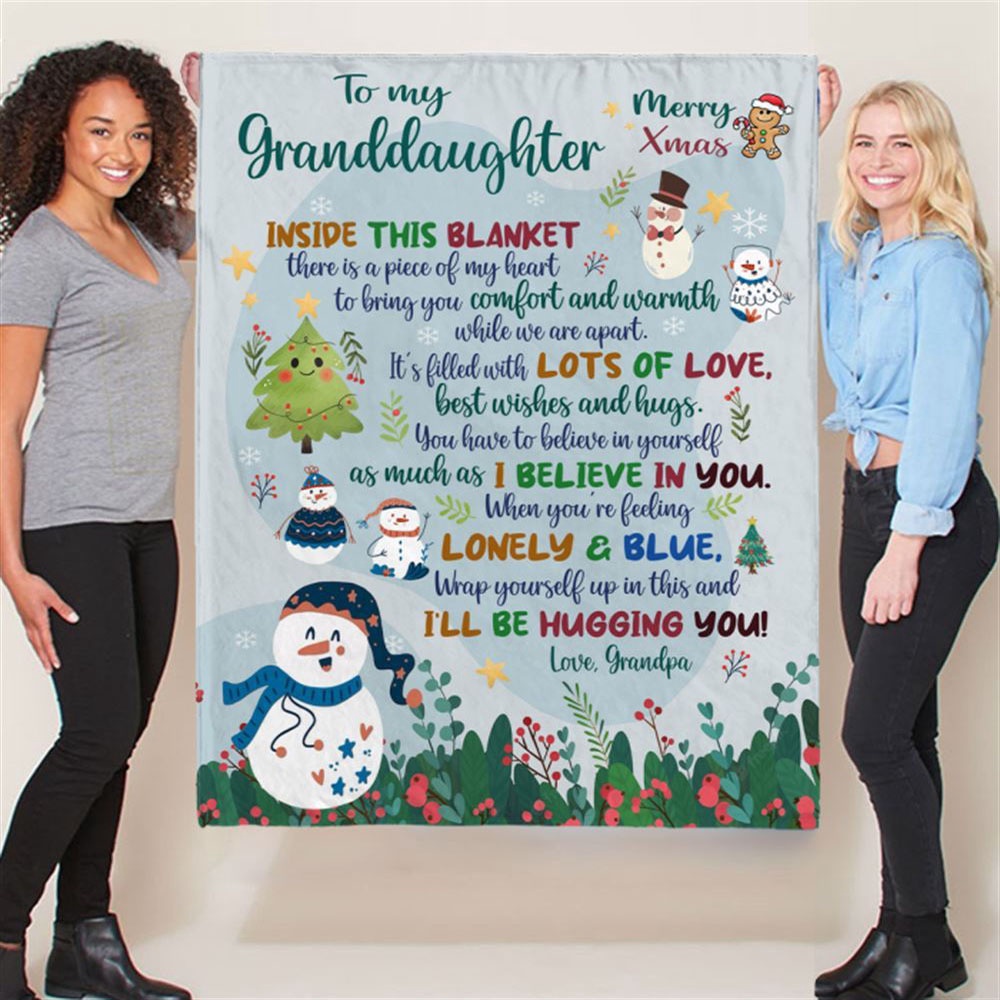 To My Granddaughter Christmas Gift Ideas Xmas Grandpa Love You Blanket, Blankets For Mothers Day To My Granddaughter Christmas Gift Ideas Xmas Grandpa Love You Blanket, Blankets For Mothers Day